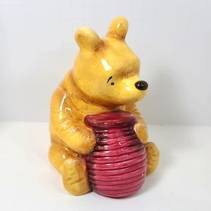 Vtg Disney Charpente Classic Winnie The Pooh w/ Honey Pot Ceramic Piggy Bank